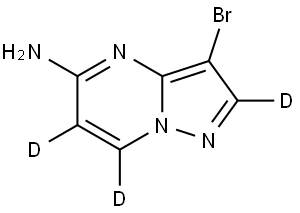 3-bromopyrazolo[1,5-a]pyrimidin-2,6,7-d3-5-amine Struktur