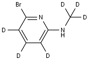 6-bromo-N-(methyl-d3)pyridin-3,4,5-d3-2-amine Struktur