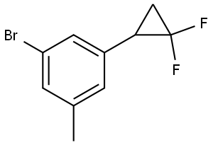 1-bromo-3-(2,2-difluorocyclopropyl)-5-methylbenzene Struktur