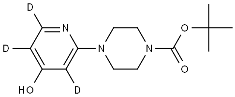 tert-butyl 4-(4-hydroxypyridin-2-yl-3,5,6-d3)piperazine-1-carboxylate Struktur