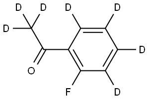 1-(2-fluorophenyl-3,4,5,6-d4)ethan-1-one-2,2,2-d3 Struktur