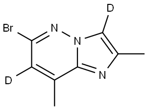 6-bromo-2,8-dimethylimidazo[1,2-b]pyridazine-3,7-d2 Struktur