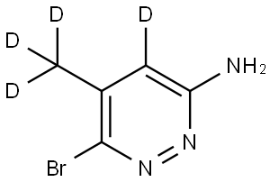 6-bromo-5-(methyl-d3)pyridazin-4-d-3-amine Struktur