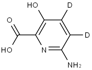 6-amino-3-hydroxypicolinic-4,5-d2 acid Struktur