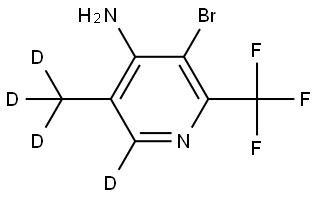 3-bromo-5-(methyl-d3)-2-(trifluoromethyl)pyridin-6-d-4-amine Struktur