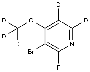 3-bromo-2-fluoro-4-(methoxy-d3)pyridine-5,6-d2 Struktur