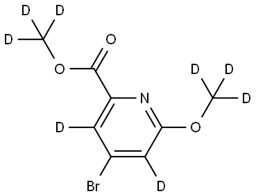 methyl-d3 4-bromo-6-(methoxy-d3)picolinate-3,5-d2 Struktur