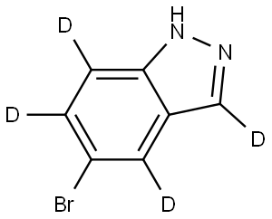 5-bromo-1H-indazole-3,4,6,7-d4 Struktur