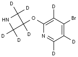 2-((azetidin-3-yl-2,2,3,4,4-d5)oxy)-4-bromopyridine-3,5,6-d3 Struktur