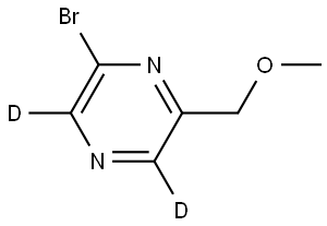 2-bromo-6-(methoxymethyl)pyrazine-3,5-d2 Struktur