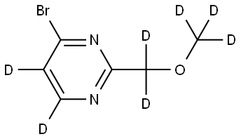 4-bromo-2-((methoxy-d3)methyl-d2)pyrimidine-5,6-d2 Struktur