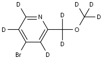 4-bromo-2-((methoxy-d3)methyl-d2)pyridine-3,5,6-d3 Struktur