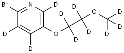 2-bromo-5-(2-(methoxy-d3)ethoxy-1,1,2,2-d4)pyridine-3,4,6-d3 Struktur