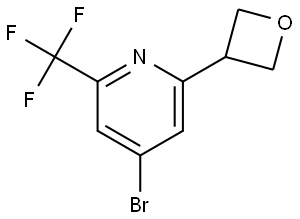 4-bromo-2-(oxetan-3-yl)-6-(trifluoromethyl)pyridine Struktur