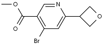 methyl 4-bromo-6-(oxetan-3-yl)nicotinate Struktur