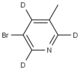 3-bromo-5-methylpyridine-2,4,6-d3 Struktur