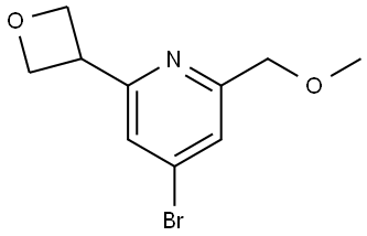 4-bromo-2-(methoxymethyl)-6-(oxetan-3-yl)pyridine Struktur