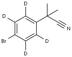 2-(4-bromophenyl-2,3,5,6-d4)-2-methylpropanenitrile Struktur