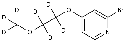 2-bromo-4-(2-(methoxy-d3)ethoxy-1,1,2,2-d4)pyridine Struktur