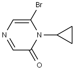 6-bromo-1-cyclopropylpyrazin-2(1H)-one Struktur