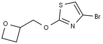 4-bromo-2-(oxetan-2-ylmethoxy)thiazole Struktur