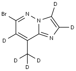 6-bromo-8-(methyl-d3)imidazo[1,2-b]pyridazine-2,3,7-d3 Struktur