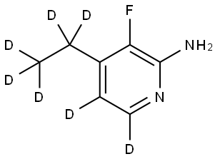 4-(ethyl-d5)-3-fluoropyridin-5,6-d2-2-amine Struktur