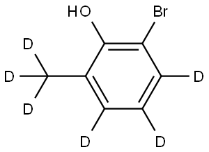 2-bromo-6-(methyl-d3)phen-3,4,5-d3-ol Struktur