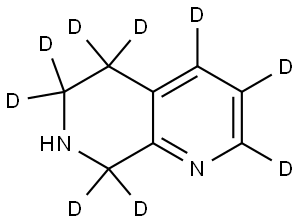 5,6,7,8-tetrahydro-1,7-naphthyridine-2,3,4,5,5,6,6,8,8-d9 Struktur