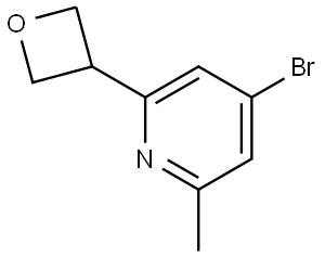 4-bromo-2-methyl-6-(oxetan-3-yl)pyridine Struktur