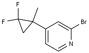 2-bromo-4-(2,2-difluoro-1-methylcyclopropyl)pyridine Struktur