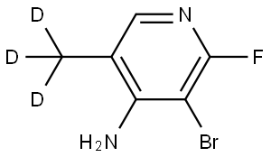 3-bromo-2-fluoro-5-(methyl-d3)pyridin-4-amine Struktur