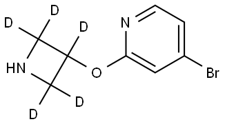 2-((azetidin-3-yl-2,2,3,4,4-d5)oxy)-4-bromopyridine Struktur