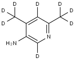 4,6-bis(methyl-d3)pyridin-2,5-d2-3-amine Struktur