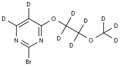 2-bromo-4-(2-(methoxy-d3)ethoxy-1,1,2,2-d4)pyrimidine-5,6-d2 Struktur