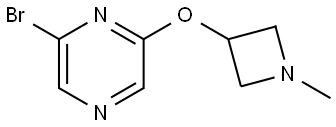 2-bromo-6-((1-methylazetidin-3-yl)oxy)pyrazine Struktur