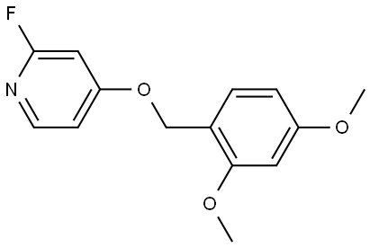 4-((2,4-dimethoxybenzyl)oxy)-2-fluoropyridine Struktur