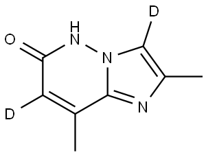 2,8-dimethylimidazo[1,2-b]pyridazin-3,7-d2-6-ol Struktur