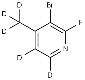 3-bromo-2-fluoro-4-(methyl-d3)pyridine-5,6-d2 Struktur