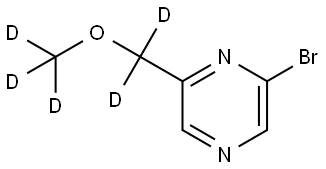 2-bromo-6-((methoxy-d3)methyl-d2)pyrazine Struktur