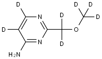 2-((methoxy-d3)methyl-d2)pyrimidin-5,6-d2-4-amine Struktur