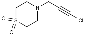 Thiomorpholine, 4-(3-chloro-2-propyn-1-yl)-, 1,1-dioxide Struktur