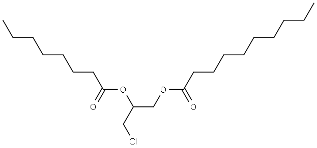 1-Decanoyl-2-octanoyl-3-chloropropanediol Struktur