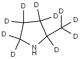 2-(methyl-d3)pyrrolidine-2,3,3,4,4,5,5-d7 Struktur