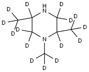 1,2,5-tris(methyl-d3)piperazine-2,3,3,5,6,6-d6 Struktur