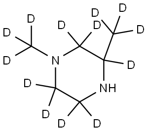 1,3-bis(methyl-d3)piperazine-2,2,3,5,5,6,6-d7 Struktur