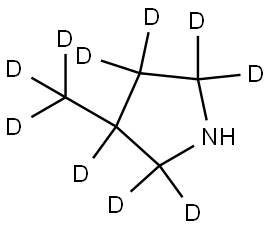 3-(methyl-d3)pyrrolidine-2,2,3,4,4,5,5-d7 Struktur