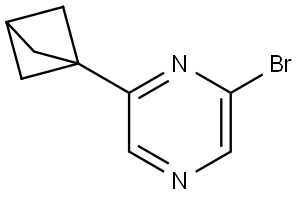 2-(bicyclo[1.1.1]pentan-1-yl)-6-bromopyrazine Struktur