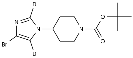 tert-butyl 4-(4-bromo-1H-imidazol-1-yl-2,5-d2)piperidine-1-carboxylate Struktur