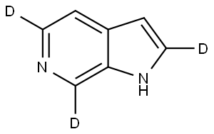 1H-pyrrolo[2,3-c]pyridine-2,5,7-d3 Struktur